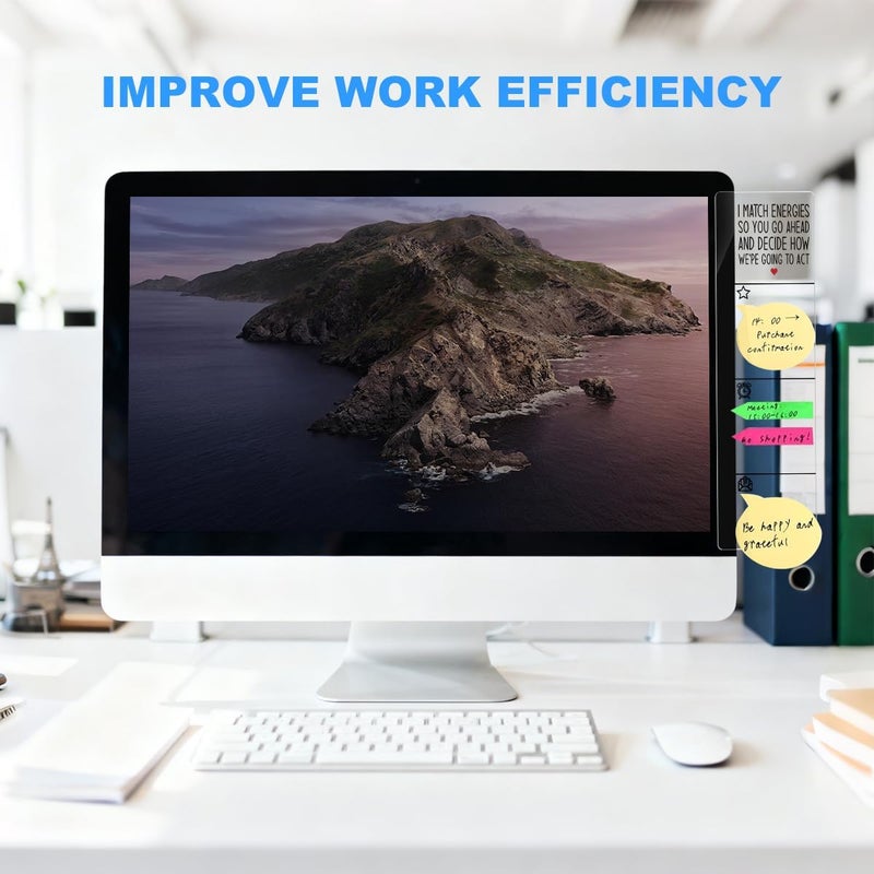 HTBIG Computer Monitor Memo Board I Match Energies So You Go Ahead and Decide How We're Going to Act Logo Monitor Message Board Office Desk Accessories Gifts for Friends and Colleagues - Image 2